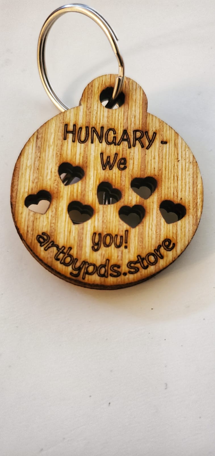 Wood Engraved Keychain - Personalized - Double Sided - Custom Designed