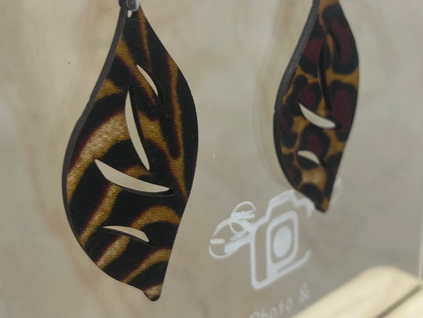 COLOR-13. Small Size Lightweight Leaf Tree Design Earrings Hypoallergenic Statement Piece